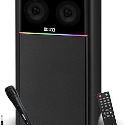 FRONTECH CRUX 1.0 Tower Speaker System - 80W, Bluetooth 5.0, USB|FM, LED Display, 1 Year Warranty, (Black, SW-0161)-14