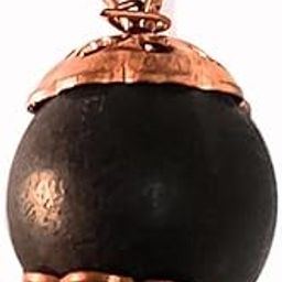 Ayyappan Traders Karungali Wood Dollar with Copper Hook | Ebony Wood Pendant with Copper Cap (S.Bead Size : 30mm)-image-20