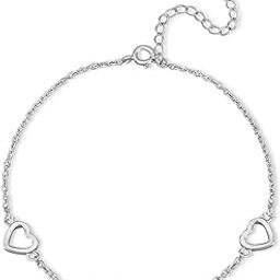 925 Sterling Silver Madhuban Infinity Alpha Silver Anklets with Adjustable Length | Gifts for Women & Girls | With Certificate of Authenticity-image-0