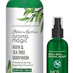 Aroma Magic Combo| Mos Quit Mosquito Repellant Spray-100ml + Neem & Tea Tree Body Wash- Powered By Niacinamid - 500ml | Pack Of 2-picture-9