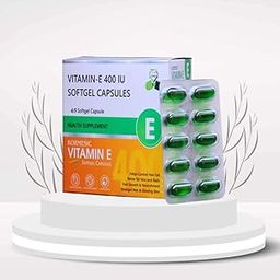 KORMESIC Vitamin E Softgel Capsule 400 IU Control Hair Fall, Better Skin and Nail, Stronger Hair & Glowing Skin Health Supplement 65 Tablet-37