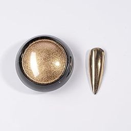 URBAN BOX Colors Chrome Nail Powder Set, Glitter Metallic Mirror Effect for Nails Art Design 3D Holographic Color Pigment Powder (Antique Gold #17)-image-11