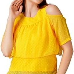 Casual Cold Shoulder Self Design Women’s Top Stylish & Comfortable-image-10