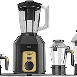 Havells Klassic 1000 Watts 4 Jar Mixer Grinder| High Speed Mixie 22000 RPM motor| 100 Minutes Continuous Run Time|2 Ltr Break Resistant Blending Jar| 5 Year Motor Manufacturer Warranty (Grey), Plastic-image-34