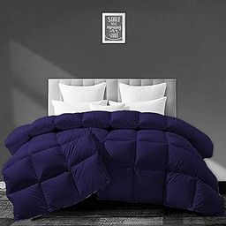 Luxurious 500 GSM Winter Comforter Double Bed Size (90"X100") - Premium Collection Heavy Winter Quilted Comforter 500 GSM Microfiber Fill - Duvet/Blanket Double Bed - Navy Blue Color-picture-30