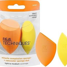 Real Techniques Miracle Concealer and Miracle Complexion Sponge Set (2 pcs)-0