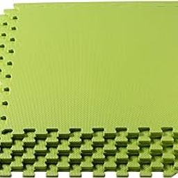We Sell Mats 3/8 Inch Thick Multipurpose Exercise Floor Mat with EVA Foam, Interlocking Tiles, Anti-Fatigue for Home or Gym, 24 in x 24 in-3