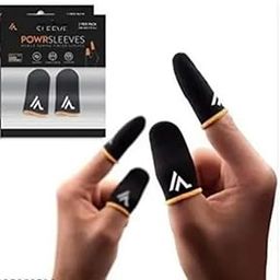Pack of 2 Set Gaming Finger Sleeve, Silver Fibre Mobile Phone Thumb Cover, Seamless Design-picture-22