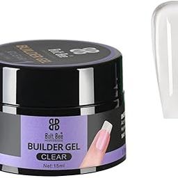 Bolt Bee Professional Builder Gel for Nails - 15ml Nail Extension Gel, Strong UV/LED Soak Off for Nail Sculpting, Durable Nail Enhancement for Salon & Home Use (Clear)-12