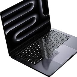 Oaky Premium MacBook Pro 14 inch M4 Keyboard Cover 2024 Released M4 Chip Pro/Max A3112 A3185 A3401 2024 Touch ID Skin Protector Accessories Protective Skin - Translucent Grey-20
