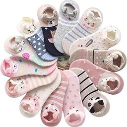 Women's Multi-Color Cotton Character Anti-Skid Women Loafer No-Show Socks (Pack Of 5 Pairs)-image-34