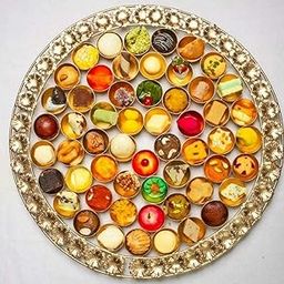 Elite International 56 Bhog Thali Poojan/Pooja Traditional Thali for Temple, Pooja Room (Golden)-image-36