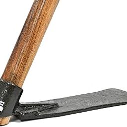 KRUFE 10" Hoe with Wooden Handle | Versatile Gardening Tool | Heavy-Duty Spade, Shovel, and Kassi | Durable Construction for Digging, Planting, and Weeding | Ideal for Home Gardening, Farming-11