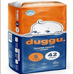 Duggu Baby Diapers Pants | UP to 10 hrs Absorption | 4-8 Kg - Small - S (42 Pieces)-image-2