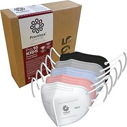 Promisca Kids N95 Face Mask Small Size (Pack of 10+2) with 5 Layered Filtration and Genuine Melt Blown (Pack of 10+2, Multicolour Small)-14