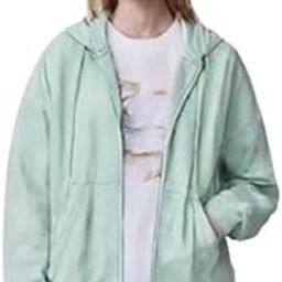 Women's Full Sleeve Zip-Through Hoodie | Jacket for Women | Breathable, Solid Color Hooded Jacket with Front Zipper Closure-image-91