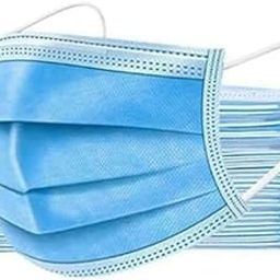 Disposable Face Masks, 3-Ply Protection, Light Blue, Pack of 100, Adjustable Nose Bridge, Breathable-image-97