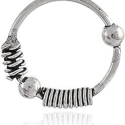 925 Sterling Silver Oxidized Nose Ring for Women - Boho Chic Nose Piercing Jewelry-44