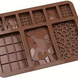 GLAMAXY Silicone 9 Cavity Multi Bar Chocolate Mold/Chocolate Making and Shaping Mould/Waffle Shape Chocolate Mould for Jelly, Candy, Fondant-picture-10