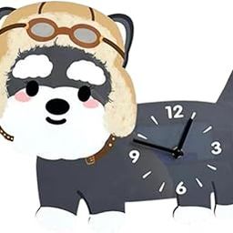 Dog Wall Clock Wood Modern Cute Wall Ornament for Indoor Living Room Bedroom-image-6