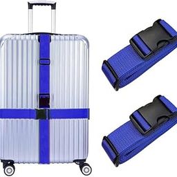 FUOCO Robustt Luggage Belt Suitcase Straps Pack of 2 with Adjustable Travel Belt Stylish Fashionable Design, Protect Your belongings Carry on Travel with Buckle Clip Bag Band Make in India-image-66