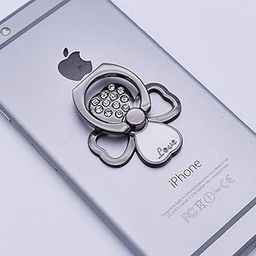 BeFunky Phone Ring 360 Degree Rotating Ring Grip Stand Anti Drop Finger Holder for iPhone iPad and All Mobile Phones (Love Rose Black)-image-61
