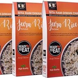 Sita Ram Diwan Chand Ready To Eat Jeera Rice 300 Gram each | No Preservatives | No Artificial Flavors | 100% Natural Ingredients & Vegetarian | Tasty Snacks - Pack of 3-image-47
