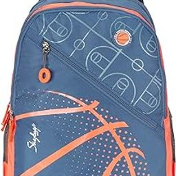 Riddle Blue Orange 46 Cms Casual Backpack with Raincover-image-9