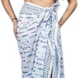 Cotton Women/Girls Stylish Hand Block Print Beach Wear, Swimwear, Body & Swimsuit Cover up Wrap Sarong-03-picture-22