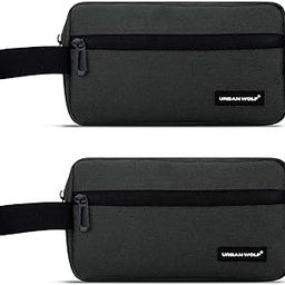 Travel Toiletry Bag for Men and Women Water-Resistant Shaving Kit/Bag for Toiletry Accessories, Hanging Dopp Kit, Cosmetics Pouch with Multiple Pockets (Charcoal), Pack of 2-image-93