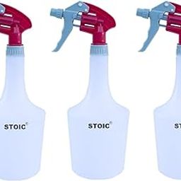 STOIC The Unbreakable Plastic Empty Spray Bottles Double-Shot Trigger (Pink) For Multipurpose Sprayer (Pack of 3)-91