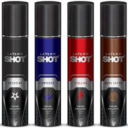 Layer'r Shot Body Spray for Men - 4 × 20ml | Rockstar, Dark Cocoa, Emperor, & Stallion | Long Lasting Pocket Spray | Suitable for Every Occasion | Gift-image-24