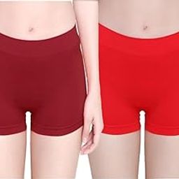 Women's Cotton Seamless Boyshorts (Pack of 2) – Mid-Waist Stretch Boxer Briefs for Yoga, Workout & Daily Comfort – Breathable, No Ride-Up Fit-image-28