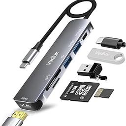 USB C Hub 6 in 1 with 87W Power Delivery & USB C Data Transfer Multiport Adapter with 4K@30Hz HDMI SD/TF Card Reader 3.0 USB Hub Type C Hub for MacBook iPhone with Storage Bag 24CM Long Cable-image-69
