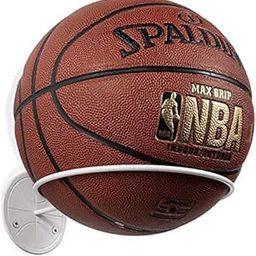 Indian Decor - Set of 4 Black Metal Wall-Mounted Sports Ball Holder Display Rack/Basket Ball/Football/Volley Ball Storage (Black)-18