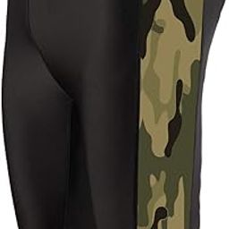 Men's Camouflage Print Jammer Swimming Costume (Knee Length) (Small, Camo Green)-picture-16