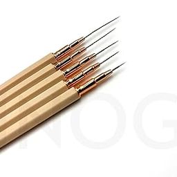 QUEENFINGER Nail Art Liner Brushes, 5Pcs Gel Polish Painting Art Design Pen Set Striping Brushes for Thin Long Lines, Tiny Details, Fine Drawing, Delicate Coloring Sizes 7/9/11/15/25mm-image-83