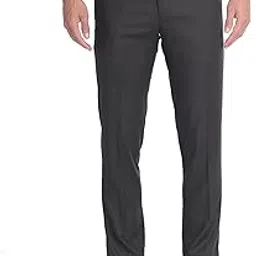 arvind AD Slim Fit Solid Formal Trousers-picture-47