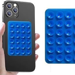 CRAZYABBS Silicone Suction Phone Case Adhesive Mount, Suction Phone Case Mount Anti-Slip Hands-Free Mobile Accessory (Blue)-17