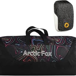 E Barrel Lines Black Duffel Bag & Jet Bluetooth Travel Speaker, Super Compact, Robust Sound, IPX7 Waterproof, 3W RMS, Upto 8 Hr Playtime, Type C Charging (White)_Combo-25
