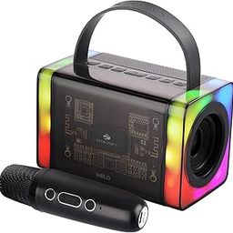 ZEBRONICS MELO Portable Bluetooth Speaker with 15W Output, USB, mSD, AUX, RGB, 10h Battery Backup, Passive Radiator, Voice Changing Wireless Mic, Remote Control with Integrated Mic-17