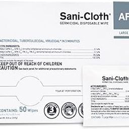 PDI H59200 Sani-Cloth AF3 Wipes, Large Individual Packets, Pack, 50, Wipes, 5" x 8", Individual Packets-image-81