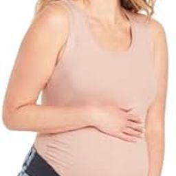 Women's Pregnancy Stretchable Maternity Day Sleeveless Camisole Tank Top Vest with Gathered Ruffle Design for Baby Bump for Women Workout Yoga Exercise Gym Pack of 1-image-32