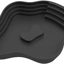BNF® Reptile Bathing Pool with Ramp Tortoise Water Dish for Leopard Gecko Hamster Black L|Pet Supplies | Reptile Supplies|1 Reptile Feeding Bowl-image-41