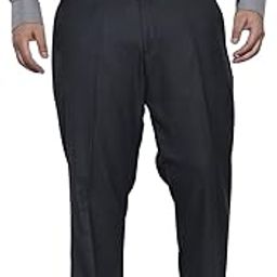 by The Indian Garage Co Men Plus Size Regular Fit Checkered Mid-Rise Stretchable Trousers-picture-39