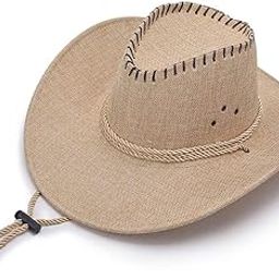 Western Cowboy Hats for Men and Women | Unisex, UV Protection, Soft and Lightweight, Breathable, Foldable, Linen Strow Hats for Beach and Summer-image-9
