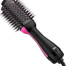 Hair Dryer Brush Blow Dryer Brush in One, Upgraded 4 in 1 Hair Dryer and Styler Volumizer with Negative Ion Anti-frizz Ceramic Titanium Barrel Hot Air Brush Hair Straightener Brush (BLACK/B)-image-68