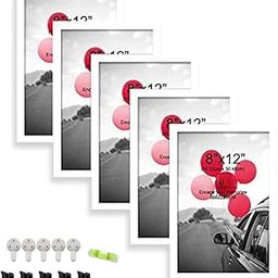 Art Street A4 Size Photo Frame for Wall Set of 5 White Picture Frame for Home and Office Decoration, Size -8x12 Inches-image-18