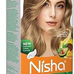 Nisha Creme Hair Color Light Blonde, Permanent Hair Colour for Women Men, Ultra Soft Deep Shine, 100% Grey Coverage, 8.0 Light Blonde Hair Colour (60gm+60ml+18ml)-image-23