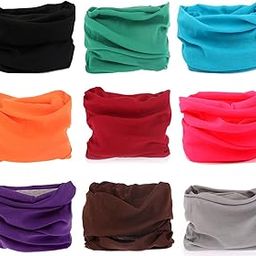 9PCS Outdoor Headscarves, Womens and Mens Headband Headwear (9 Solid Color (E))-image-71